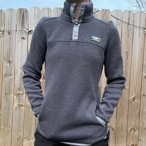 LL Bean Quarter Button Down Fleece Pullover